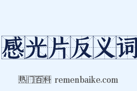 感光片反义词是什么意思的图片